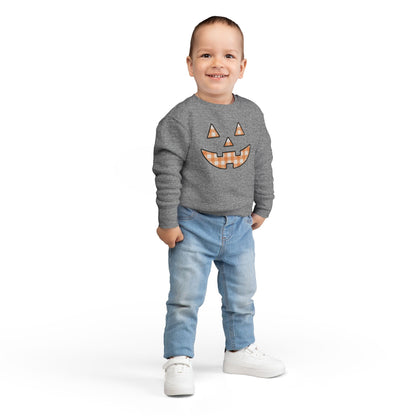 Toddler Gingham Jack-O-Lantern Sweatshirt