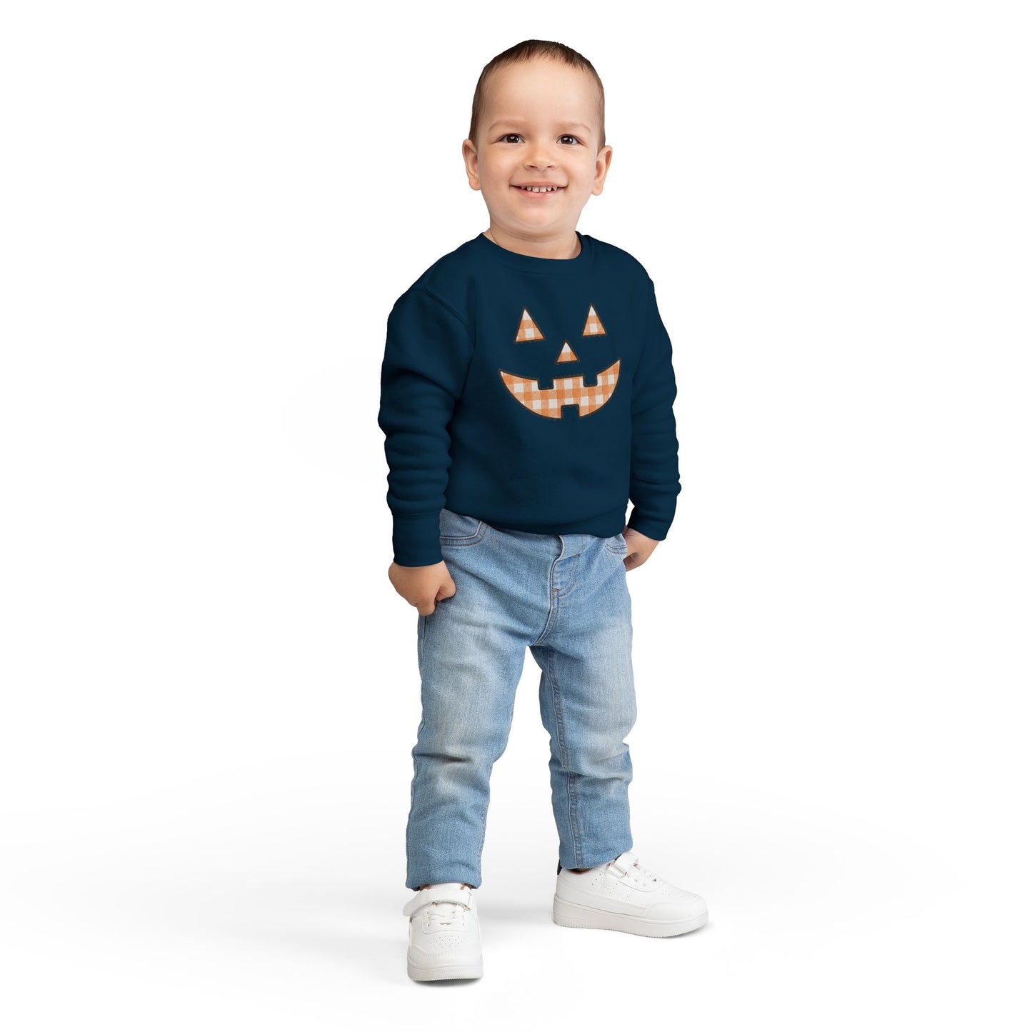 Toddler Gingham Jack-O-Lantern Sweatshirt