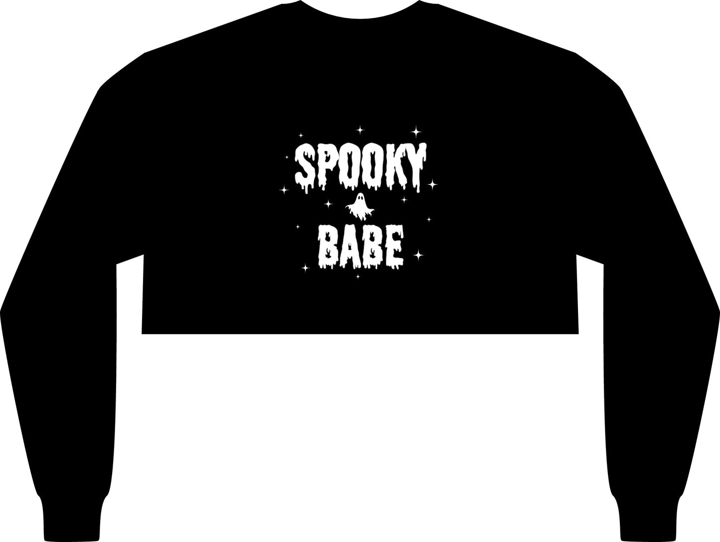 Spooky Babe Crop Long Sleeve Tee