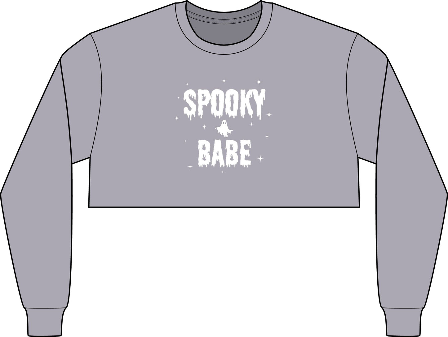 Spooky Babe Crop Long Sleeve Tee