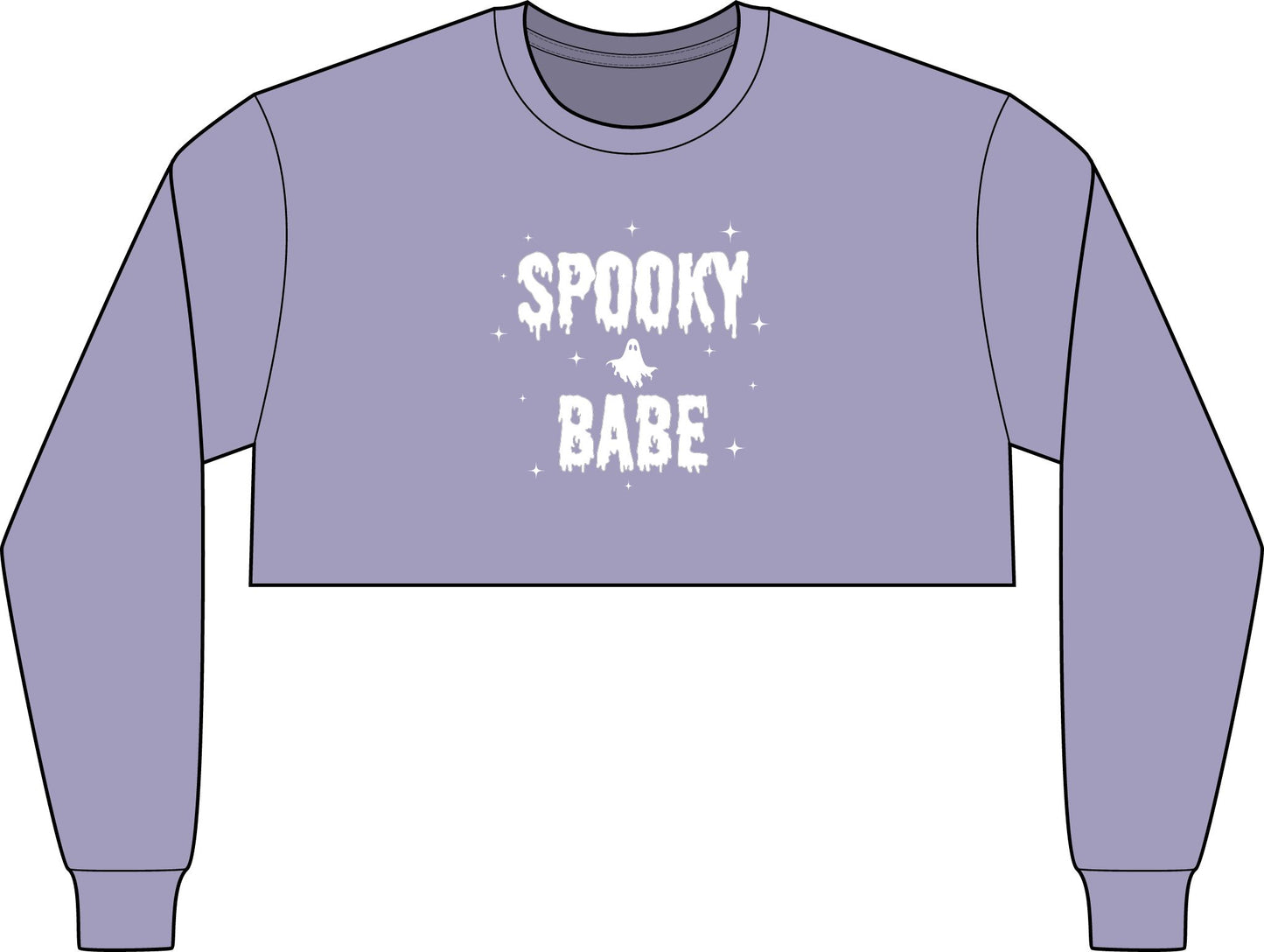 Spooky Babe Crop Long Sleeve Tee