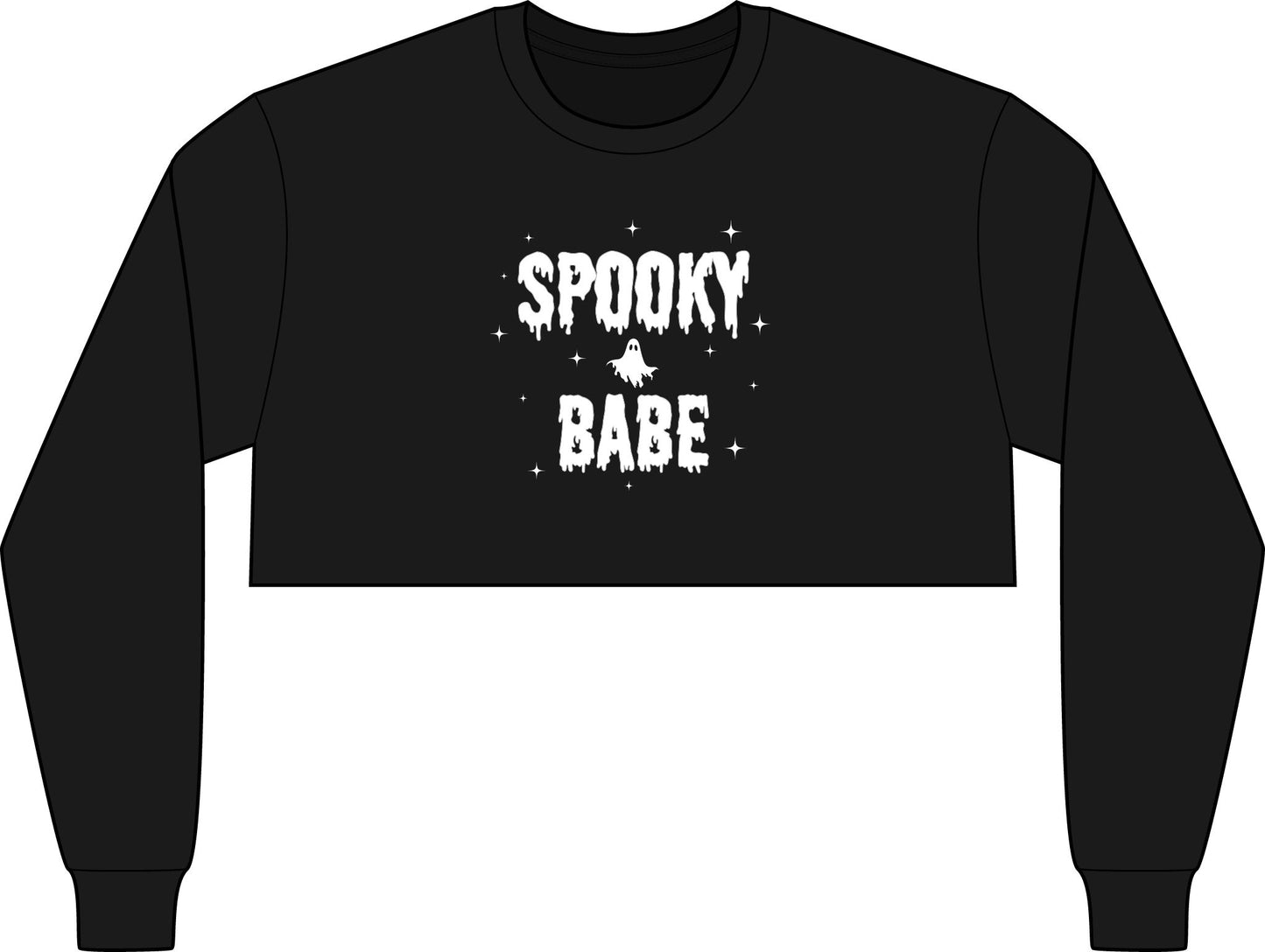 Spooky Babe Crop Long Sleeve Tee
