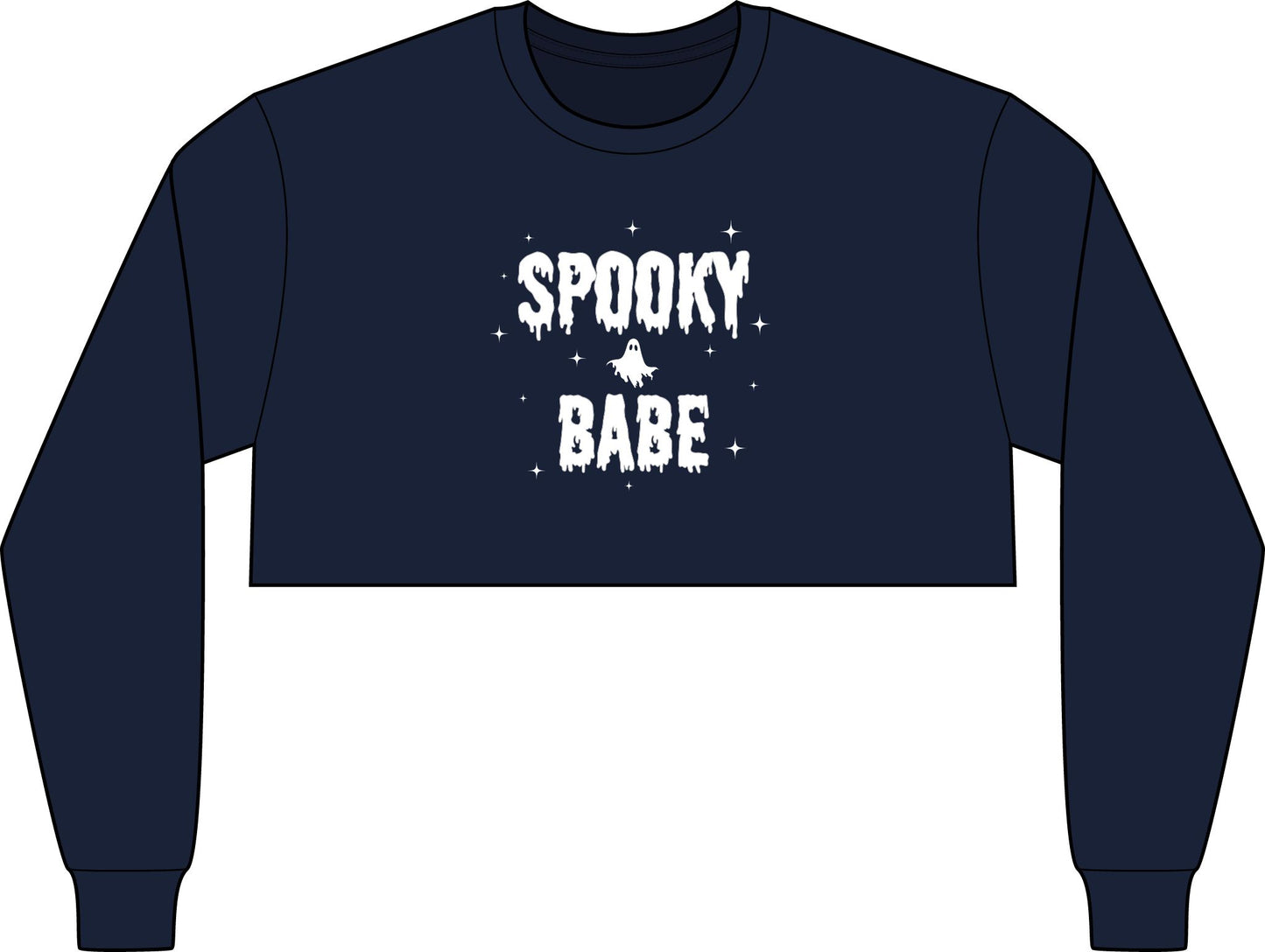 Spooky Babe Crop Long Sleeve Tee