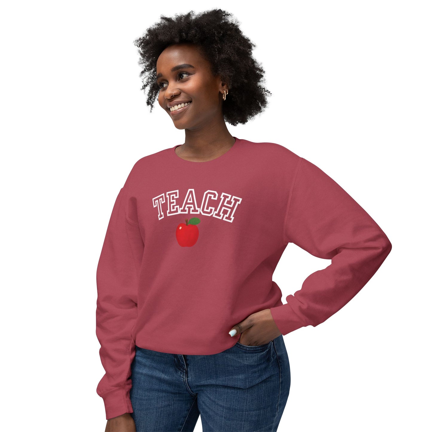 Teach 🍎 Crewneck Sweatshirt