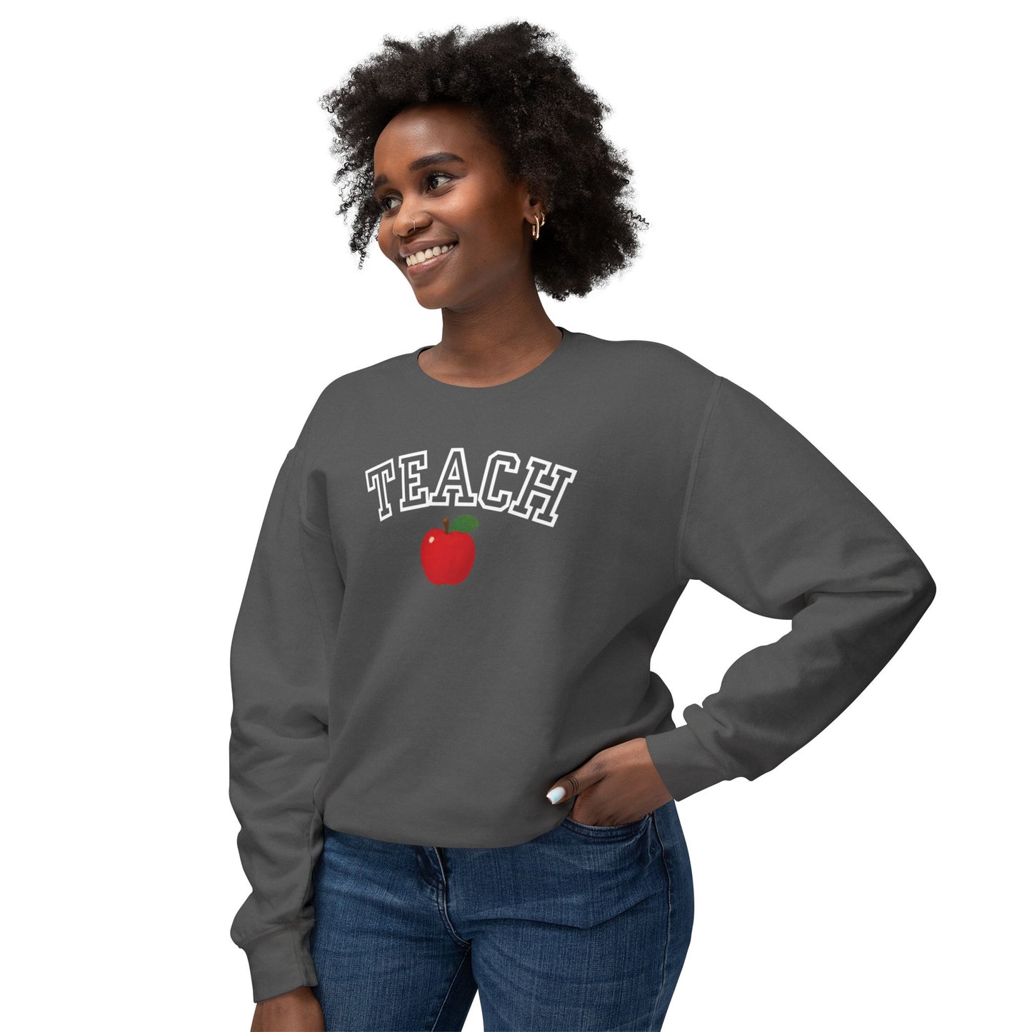 Teach 🍎 Crewneck Sweatshirt