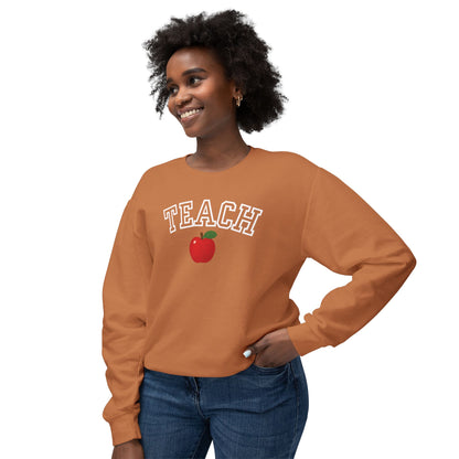 Teach 🍎 Crewneck Sweatshirt
