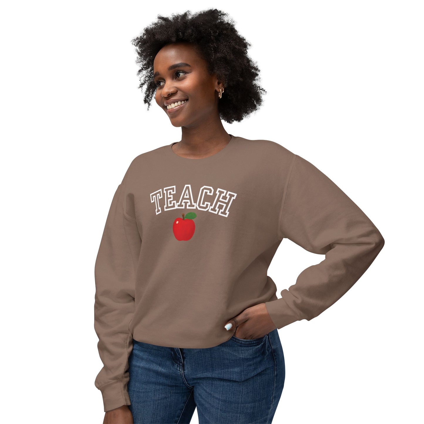 Teach 🍎 Crewneck Sweatshirt