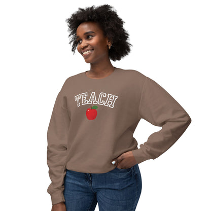 Teach 🍎 Crewneck Sweatshirt