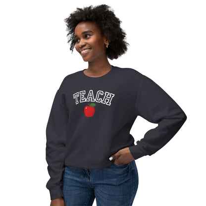 Teach 🍎 Crewneck Sweatshirt