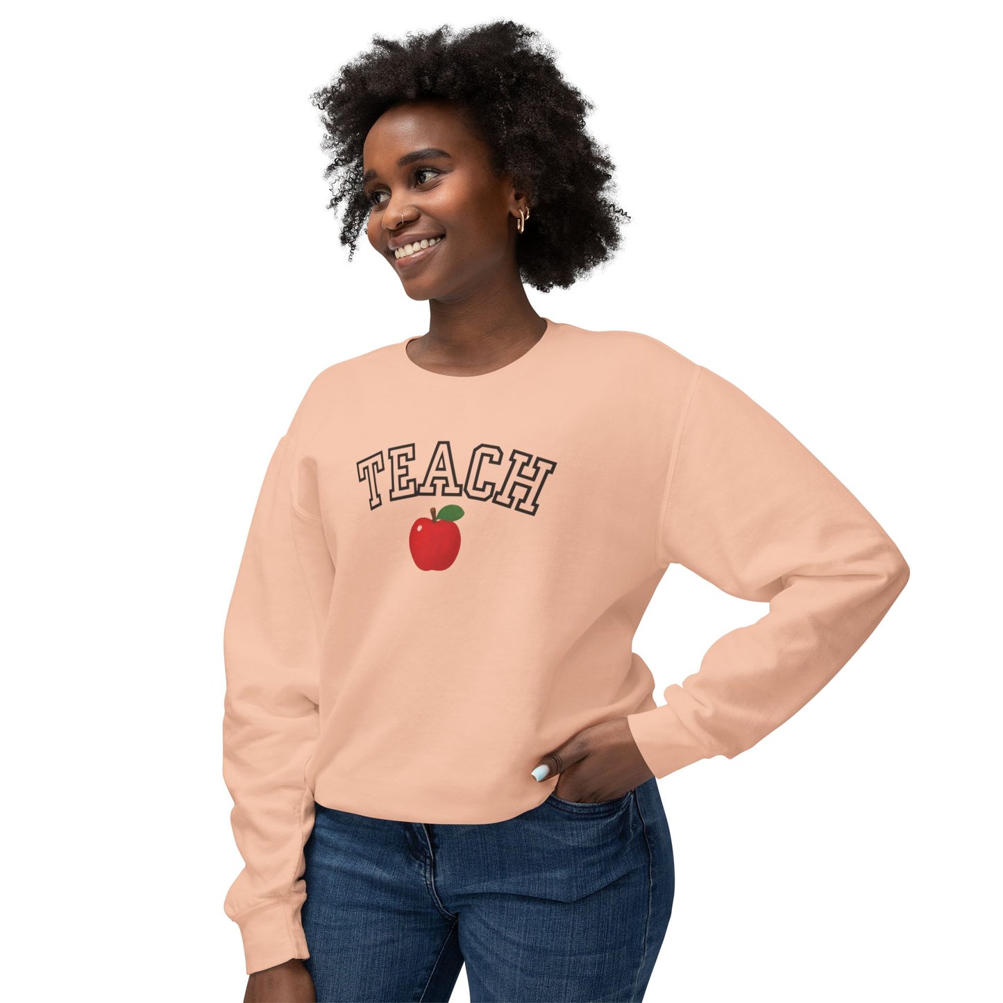 Teach 🍎 Crewneck Sweatshirt