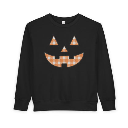Toddler Gingham Jack-O-Lantern Sweatshirt
